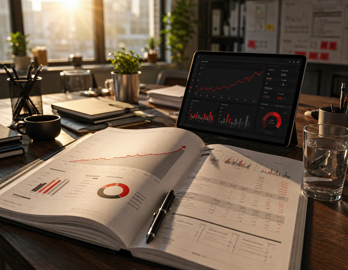 Monthly performance report tied to orders and revenue