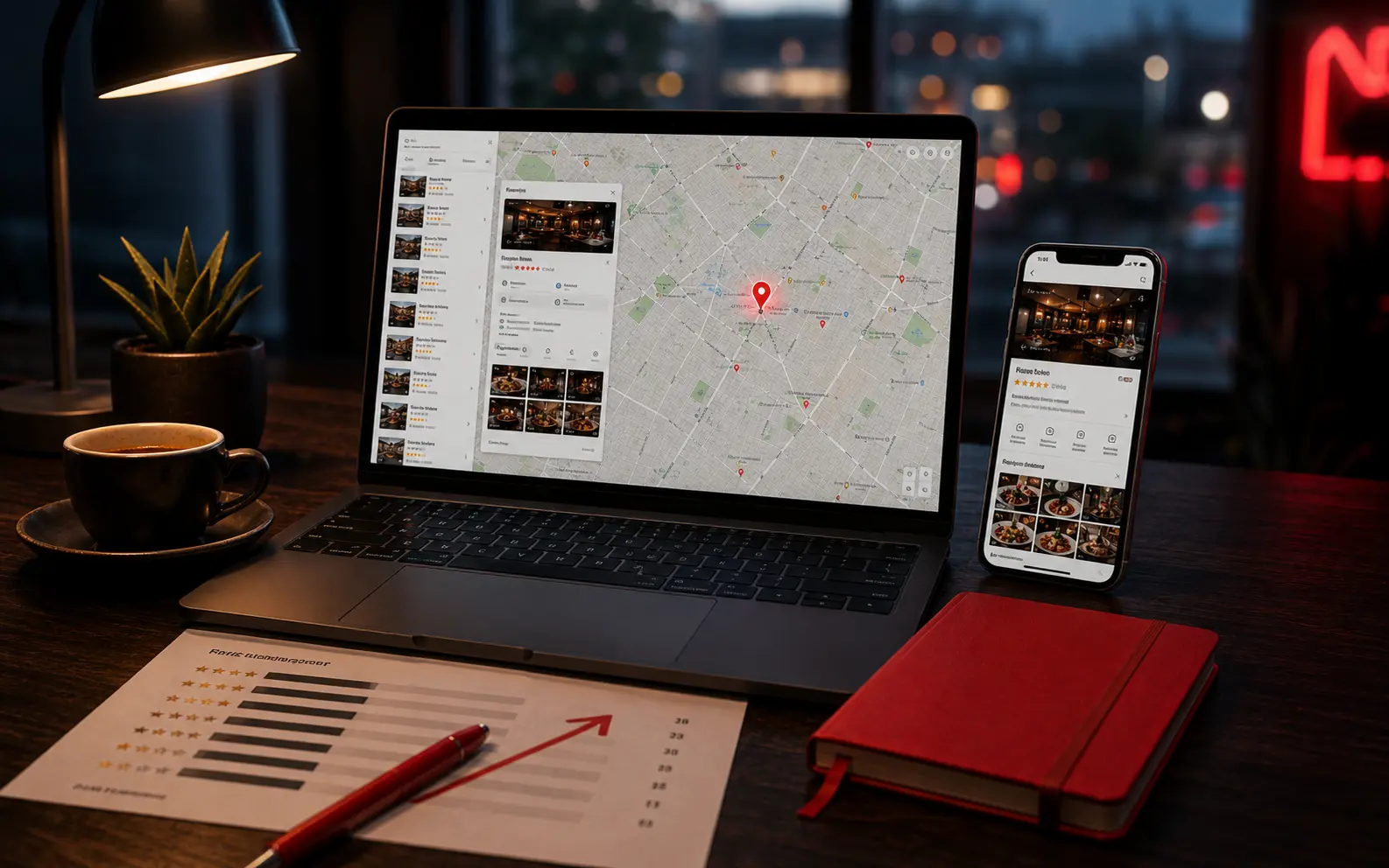 Google Business Profile and local map rankings for a restaurant